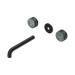 Nero Serenity Wall Basin Set 185mm Spout With Verde Alpi Handle Trim Kit Only - Matte Black