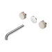 Nero Serenity Wall Basin Set 185mm Spout With Rome Travertine Handle Trim Kit Only - Chrome