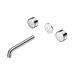 Nero Serenity Wall Basin Set 185mm Spout With Metal Handle Trim Kit Only - Chrome