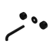 Nero Serenity Wall Basin Set 185mm Spout With Metal Handle Trim Kit Only - Matte Black