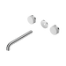 Nero Serenity Wall Basin Set 220mm Spout With Carrara Handle Trim Kit Only - Chrome