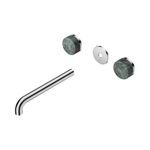 Nero Serenity Wall Basin Set 220mm Spout With Verde Alpi Handle Trim Kit Only - Chrome