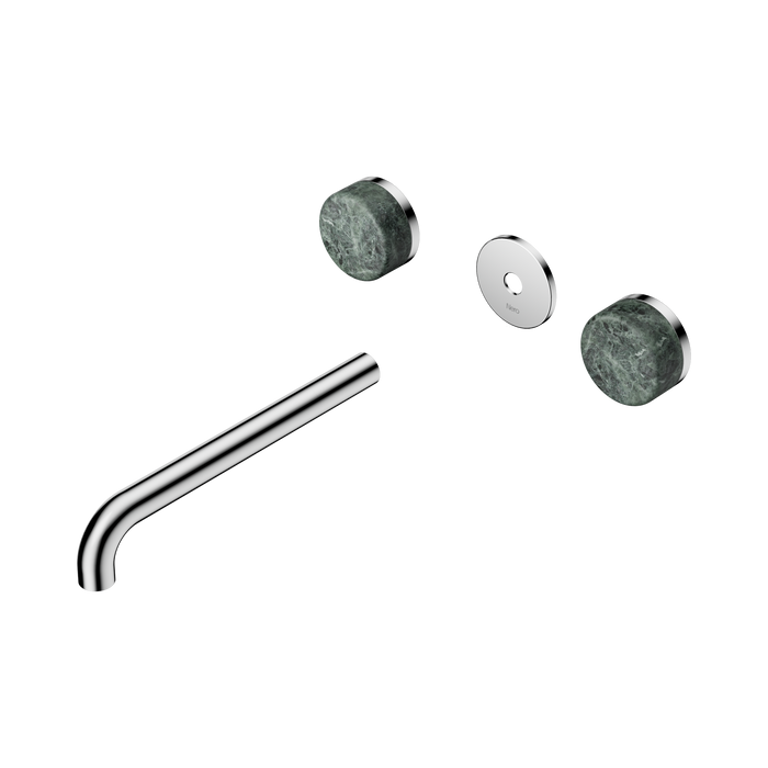 Nero Serenity Wall Basin Set 220mm Spout With Verde Alpi Handle Trim Kit Only - Chrome