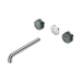 Nero Serenity Wall Basin Set 220mm Spout With Verde Alpi Handle Trim Kit Only - Chrome