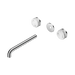 Nero Serenity Wall Basin Set 220mm Spout With Arabescato Corchia Handle Trim Kit Only - Chrome