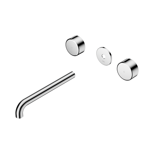 Nero Serenity Wall Basin Set 220mm Spout With Metal Handle Trim Kit Only - Chrome