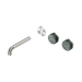 Nero Serenity Wall Basin Set 160mm Offset Spout With Verde Alpi Handle Trim Kit Only - Brushed Nickel