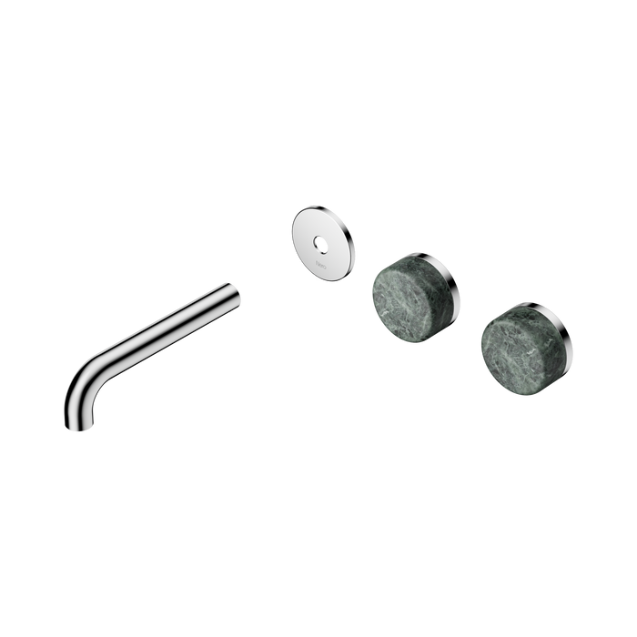 Nero Serenity Wall Basin Set 160mm Offset Spout With Verde Alpi Handle Trim Kit Only - Chrome