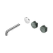 Nero Serenity Wall Basin Set 160mm Offset Spout With Verde Alpi Handle Trim Kit Only - Chrome