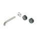Nero Serenity Wall Basin Set 185mm Offset Spout With Verde Alpi Handle Trim Kit Only - Brushed Nickel