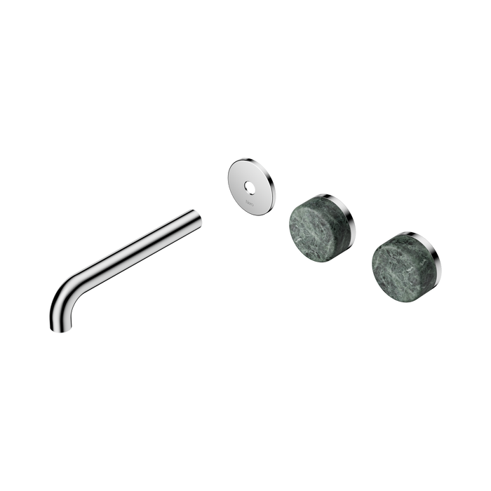 Nero Serenity Wall Basin Set 185mm Offset Spout With Verde Alpi Handle Trim Kit Only - Chrome