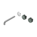 Nero Serenity Wall Basin Set 185mm Offset Spout With Verde Alpi Handle Trim Kit Only - Chrome