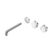 Nero Serenity Wall Basin Set 185mm Offset Spout With Arabescato Corchia Handle Trim Kit Only - Chrome