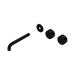 Nero Serenity Wall Basin Set 185mm Offset Spout With Metal Handle Trim Kit Only - Matte Black