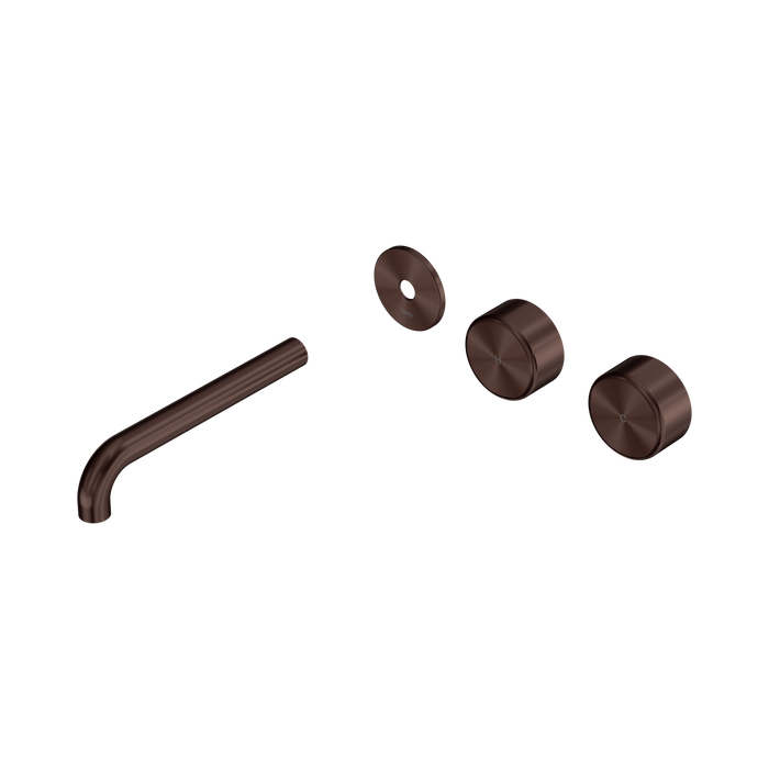 Nero Serenity Wall Basin Set 185mm Offset Spout With Metal Handle Trim Kit Only - Rome Bronze