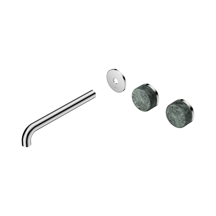 Nero Serenity Wall Basin Set 220mm Offset Spout With Verde Alpi Handle Trim Kit Only - Chrome