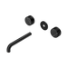 Nero Serenity Wall Basin Set 185mm Spout With Marquina Black Handle Trim Kit Only - Matte Black