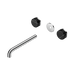 Nero Serenity Wall Basin Set 220mm Spout With Marquina Black Handle Trim Kit Only - Chrome