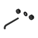 Nero Serenity Wall Basin Set 220mm Spout With Marquina Black Handle Trim Kit Only - Matte Black