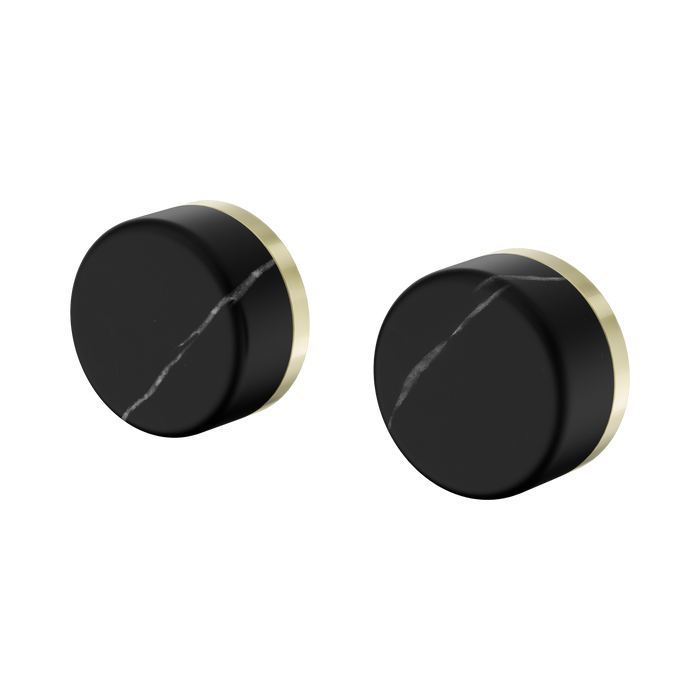 Nero Serenity Wall Top Assemblies With Marquina Black Handle - Brushed Gold