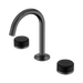 Nero Serenity Basin Set Arc Spout With Marquina Black Handle - Gun Metal