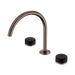 Nero Serenity Bath/Kitchen Set Arc Spout With Marquina Black Handle - Brushed Bronze