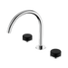 Nero Serenity Bath/Kitchen Set Arc Spout With Marquina Black Handle - Chrome