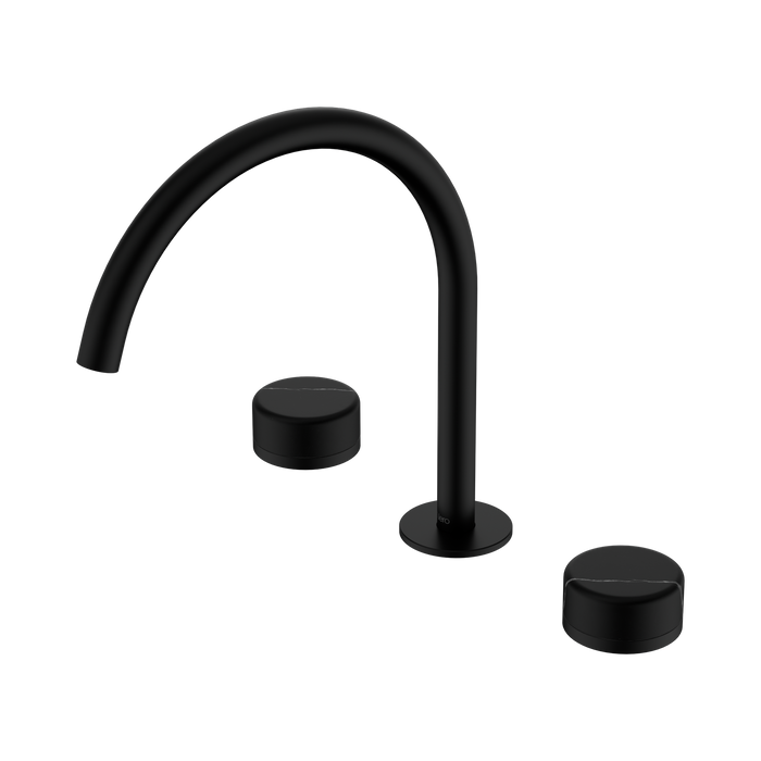 Nero Serenity Bath/Kitchen Set Arc Spout With Marquina Black Handle - Matte Black