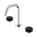 Nero Serenity Basin Set Edge Spout With Marquina Black Handle - Brushed Nickel