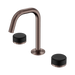 Nero Serenity Basin Set Edge Spout With Marquina Black Handle - Brushed Bronze