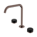 Nero Serenity Bath/Kitchen Set Edge Spout With Marquina Black Handle - Brushed Bronze