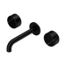 Nero Serenity Wall Basin Set 160mm Spout With Marquina Black Handle - Matte Black