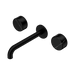 Nero Serenity Wall Basin Set 185mm Spout With Marquina Black Handle - Matte Black