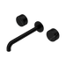 Nero Serenity Wall Basin Set 220mm Spout With Marquina Black Handle - Matte Black