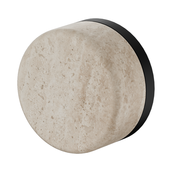 Nero Serenity Progressive Shower Mixer With Rome Travertine Handle - Matte Black