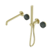Nero Serenity Progressive Shower System With Spout With Verde Alpi Handle And Slim Shower - Brushed Gold