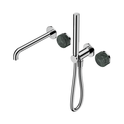 Nero Serenity Progressive Shower System With Spout With Verde Alpi Handle And Slim Shower - Chrome