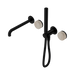 Nero Serenity Progressive Shower System With Spout With Rome Travertine Handle And Slim Shower - Matte Black