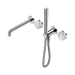 Nero Serenity Progressive Shower System With Spout With Arabescato Corchia Handle And Slim Shower - Chrome
