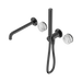 Nero Serenity Progressive Shower System With Spout With Arabescato Corchia Handle And Slim Shower - Gun Metal