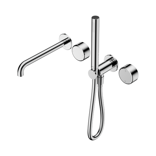 Nero Serenity Progressive Shower System With Spout With Metal Handle And Slim Shower - Chrome