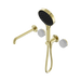 Nero Serenity Progressive Shower System With Spout With Carrara Handle And Serenity Hand Shower - Brushed Gold