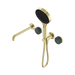 Nero Serenity Progressive Shower System With Spout With Verde Alpi Handle And Serenity Hand Shower - Brushed Gold