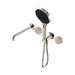 Nero Serenity Progressive Shower System With Spout With Rome Travertine Handle And Serenity Hand Shower - Brushed Nickel