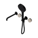 Nero Serenity Progressive Shower System With Spout With Rome Travertine Handle And Serenity Hand Shower - Matte Black