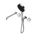 Nero Serenity Progressive Shower System With Spout With Arabescato Corchia Handle And Serenity Hand Shower - Chrome