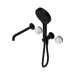 Nero Serenity Progressive Shower System With Spout With Arabescato Corchia Handle And Serenity Hand Shower - Matte Black