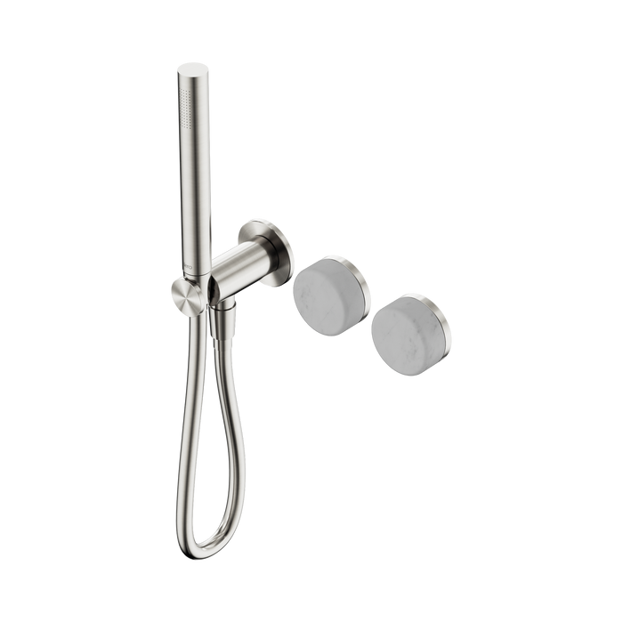 Nero Serenity Progressive Shower System With Carrara Handle And Slim Shower - Brushed Nickel