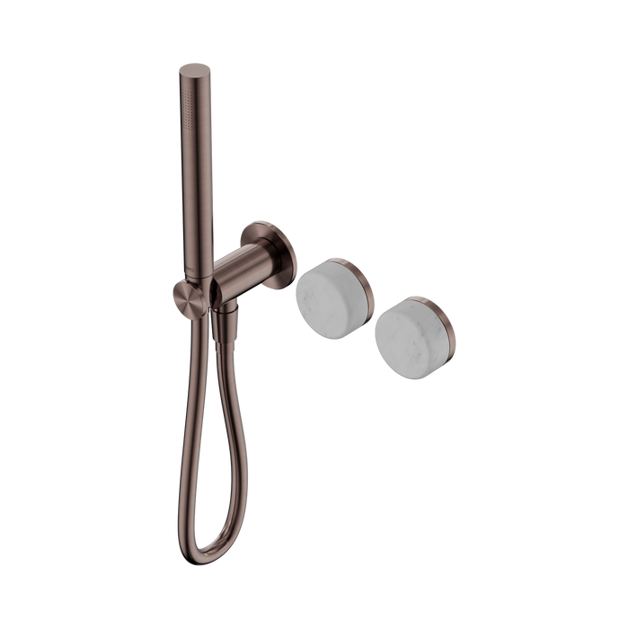 Nero Serenity Progressive Shower System With Carrara Handle And Slim Shower - Brushed Bronze