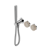 Nero Serenity Progressive Shower System With Rome Travertine Handle And Slim Shower - Chrome
